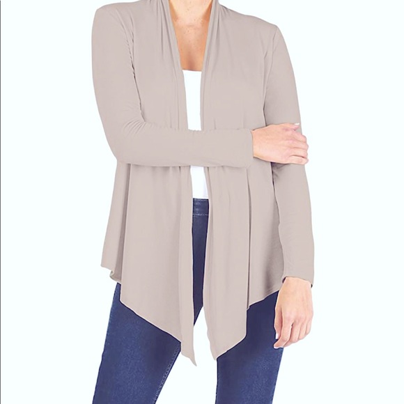 Cool, Comfy & Casual Lightweight Waterfall Draped Open Front Sweater L/XLG - Picture 4 of 16